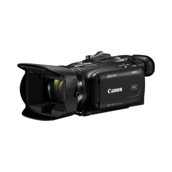 Canon XA60 4K UHD Camcorder w/ 20x Zoom, 5-Axis Stabilization & UVC Streaming - (Black)