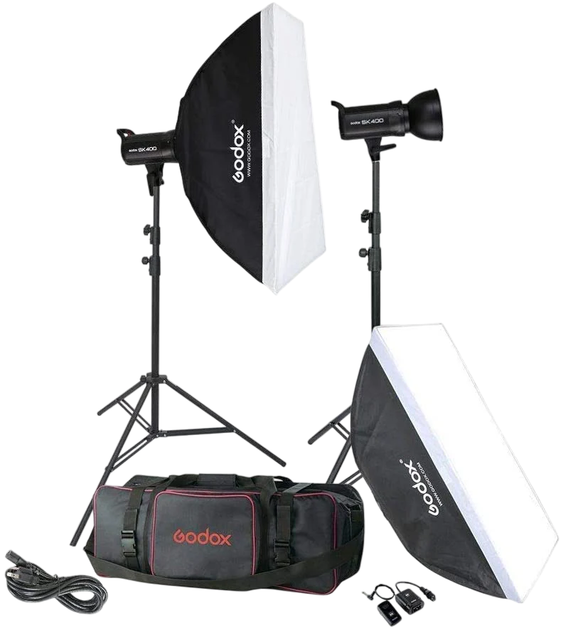 Godox SK400II 800W Studio Strobe w/ 2.4G Wireless, 1.5s Recycle - Flash Kit for Professional Photography