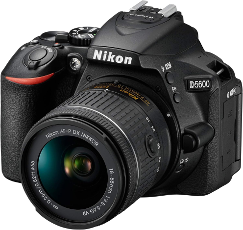 Nikon D5600 DSLR w/ AF-P DX 18-55mm f/3.5-5.6G VR Lens - 24.2MP, 3.2" Touchscreen, SnapBridge