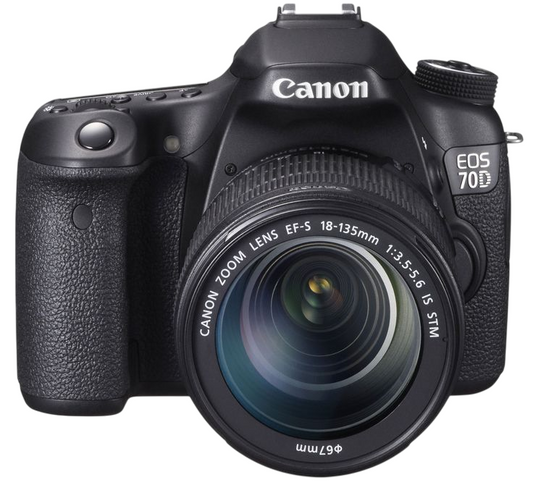 Canon EOS 70D DSLR Camera with EF-S 18-55mm f/3.5-5.6 IS STM Lens Kit (20.2MP, DIGIC 5+, Wi-Fi) (Pre-Owned)