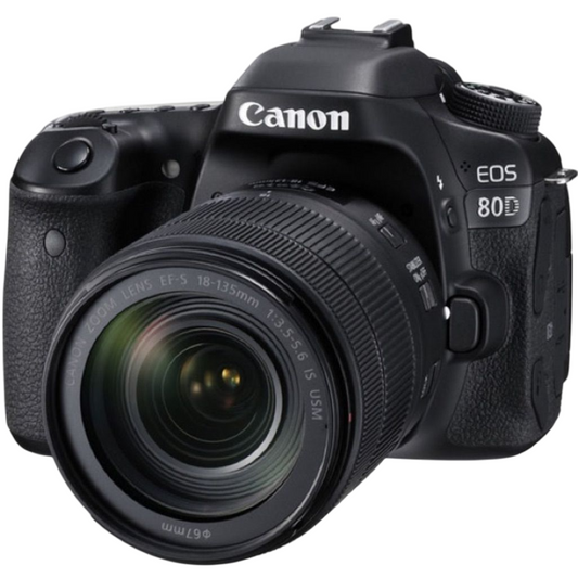 Canon EOS 80D DSLR w/ EF-S 18-55mm f/3.5-5.6 IS STM Lens - 24.2MP, 45-Point AF, WiFi