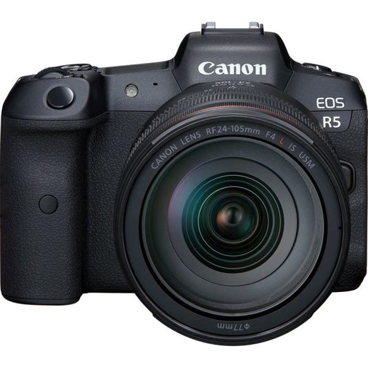 Canon EOS R5 camera with lens 