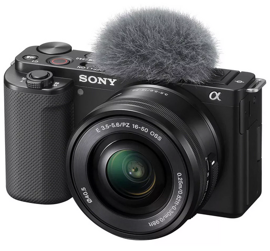 Sony ZV-E10 Mirrorless Camera w/ E PZ 16-50mm f/3.5-5.6 OSS Lens - 24.2MP, 4K, Vlogging Kit