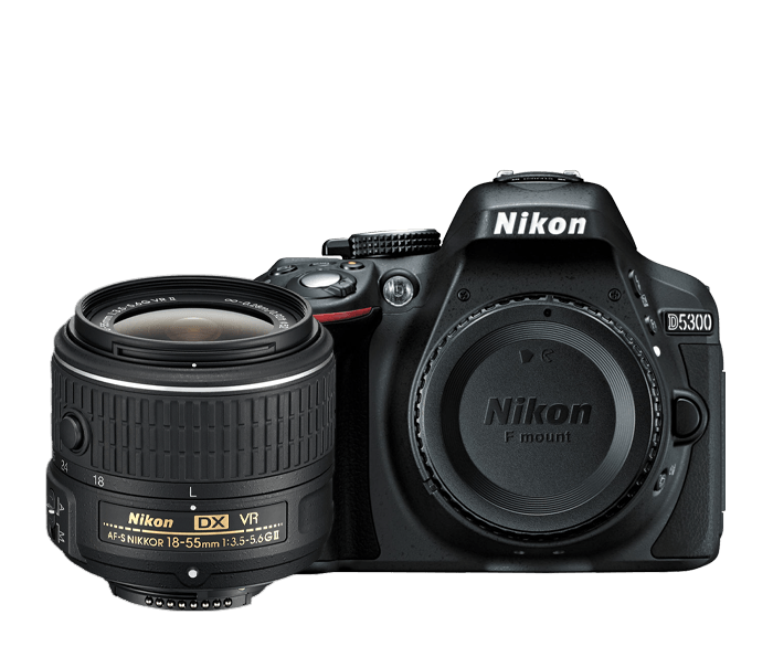 Nikon D5300 DSLR Camera with AF-P VR DX 18-55mm  Black (Pre-Owned)