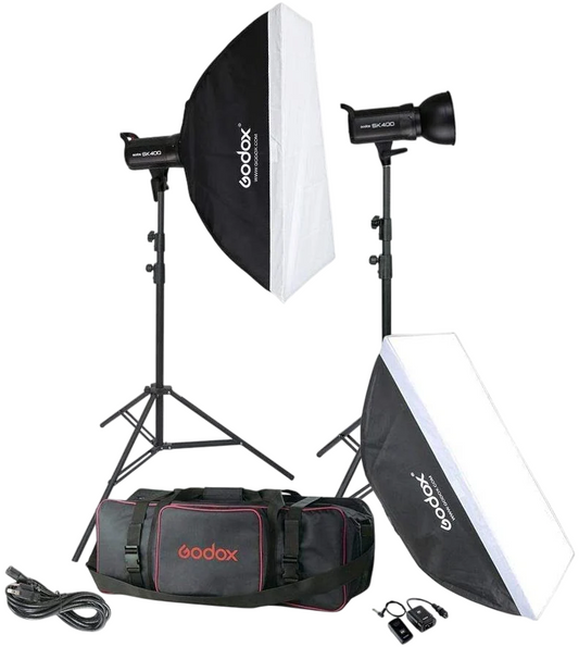 Godox SK400II 800W Studio Strobe w/ 2.4G Wireless, 1.5s Recycle - Flash Kit for Professional Photography