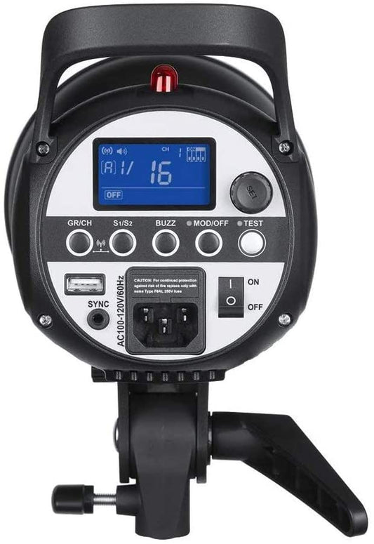 Godox SK400II 400Ws Studio Strobe - 2.4G Wireless, Bowens Mount, 0.1-1.9s Recycle, 150W LED Modeling